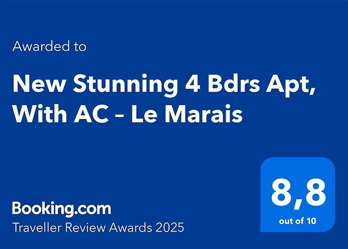 New Stunning 4 Bdrs Apt, With Ac - Le Marais Lejlighed