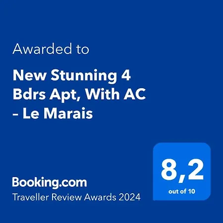 公寓 New Stunning 4 Bdrs Apt, With Ac - Le Marais 巴黎