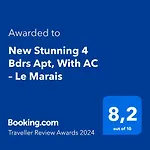 شقة New Stunning 4 Bdrs Apt, With Ac - Le Marais باريس