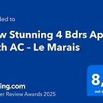 New Stunning 4 Bdrs Apt, With Ac - Le Marais شقة
